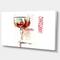 Designart - Red Wine on White Background - Contemporary Canvas Art Print